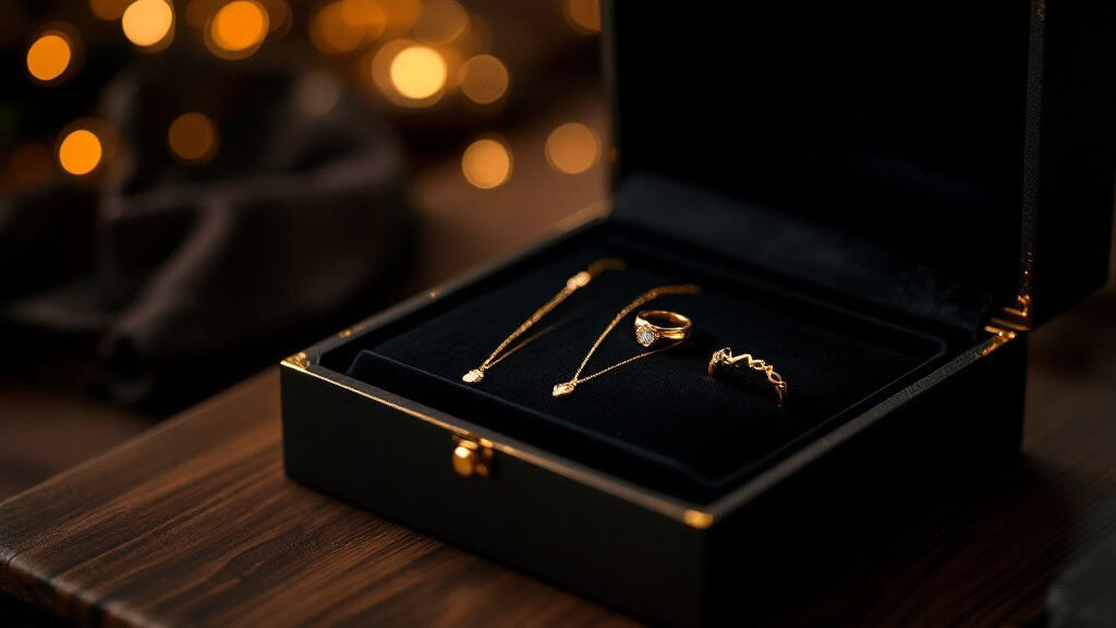Hochwertiger Goldschmuck in einer eleganten Präsentationsschatulle
